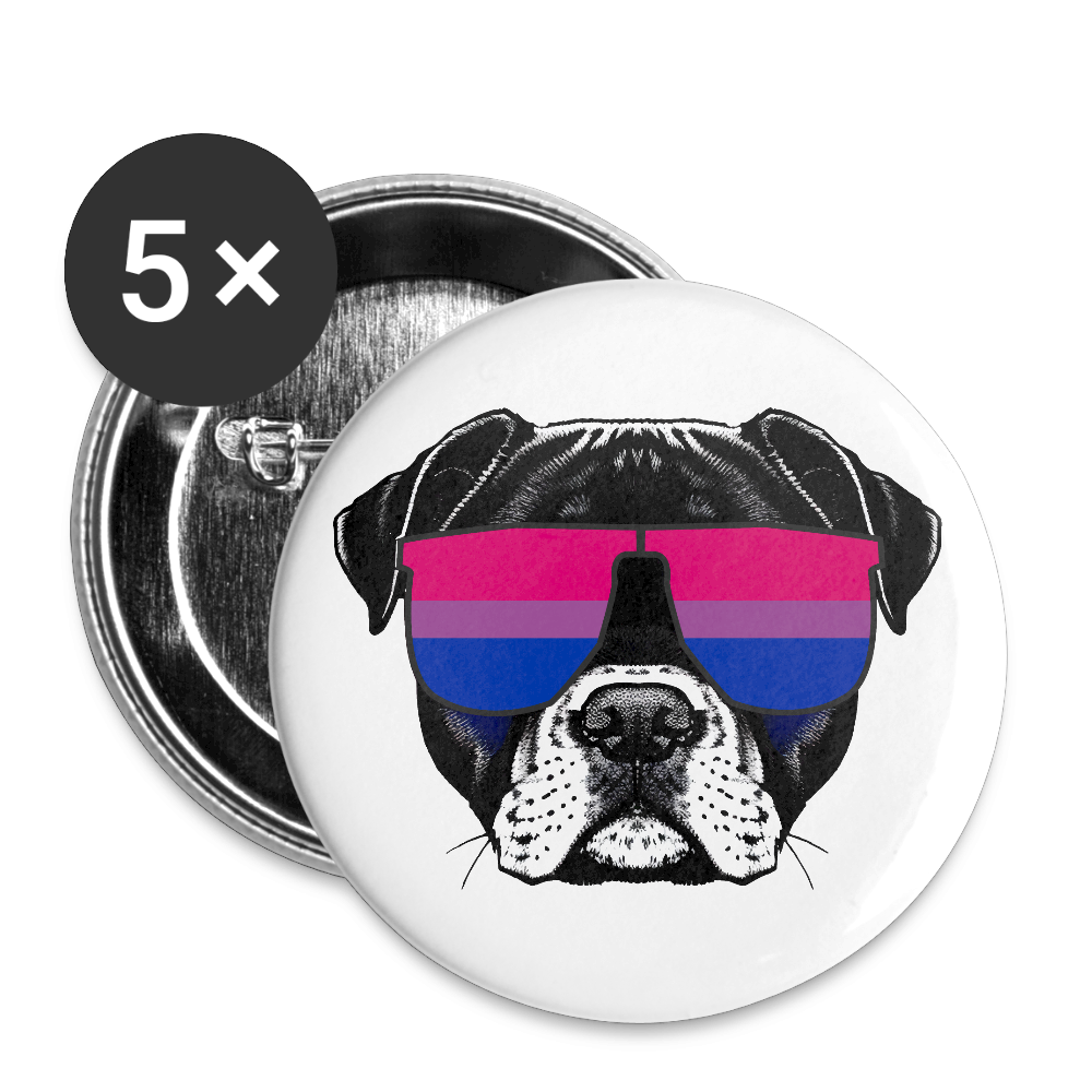 Bisexual Doggo - Buttons klein 5x - Weiß