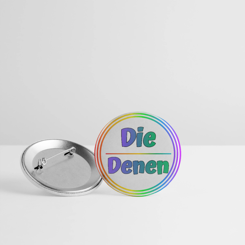 Die/Denen Pronomen Regenbogenkreis - Buttons klein 5x - Weiß