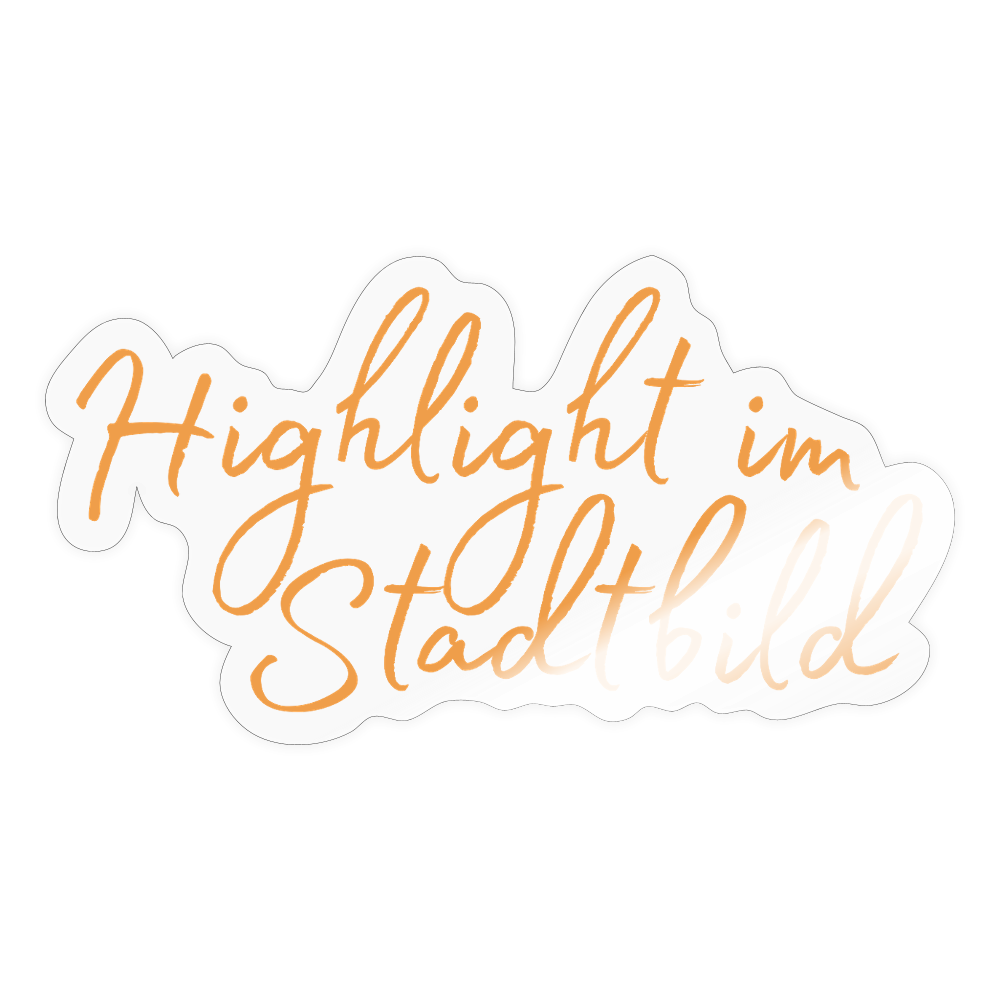 Highlight im Stadtbild - Sticker (groß) - Transparent glänzend