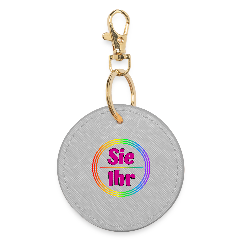 Sie/Ihr Pronomen Regenbogenkreis - BOUTIQUE Schlüsselanhänger - Grau