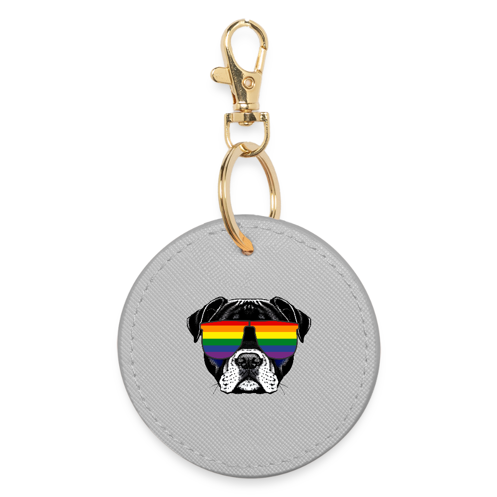 Regenbogen Doggo - BOUTIQUE Schlüsselanhänger - Grau