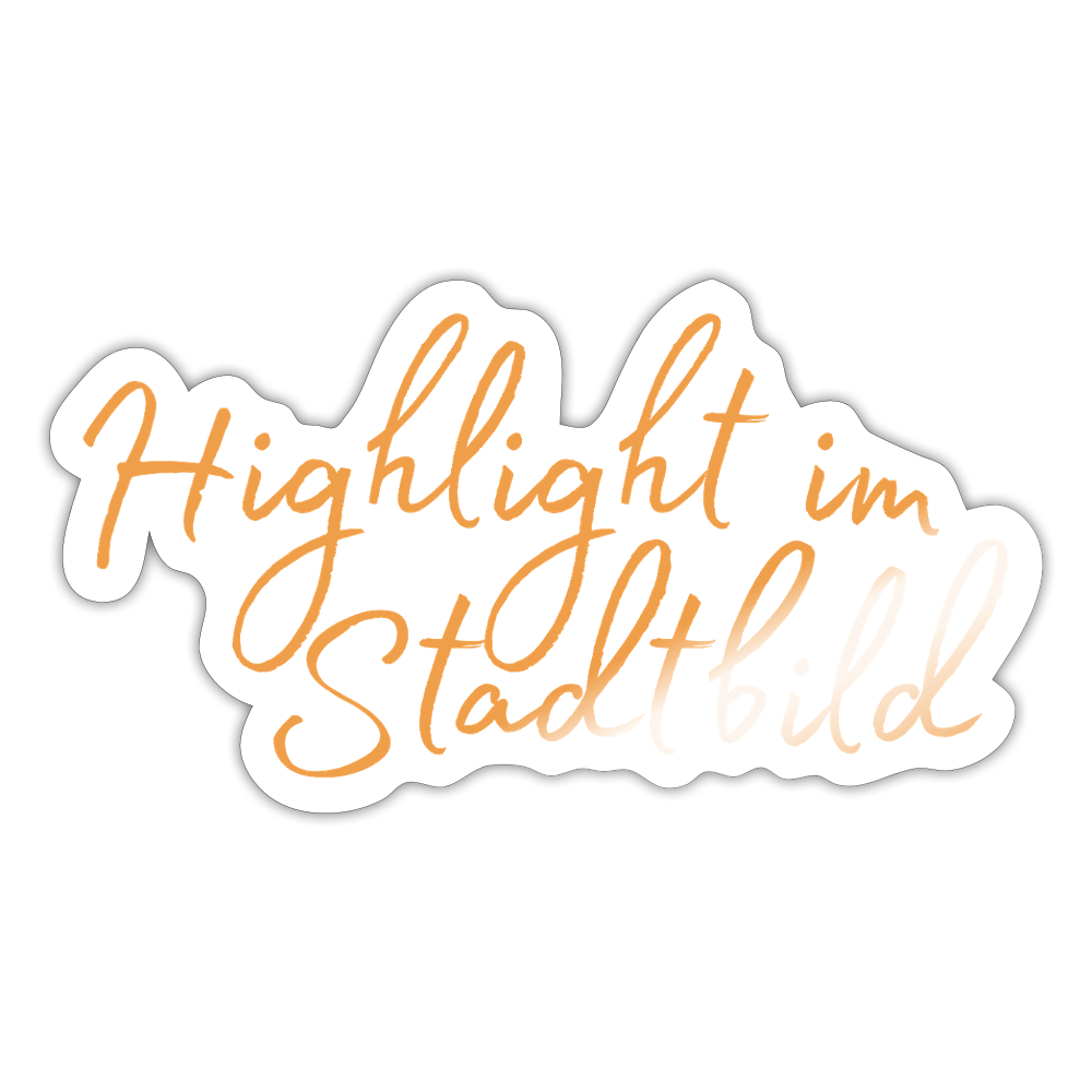 Highlight im Stadtbild - Sticker (groß) - Weiß glänzend
