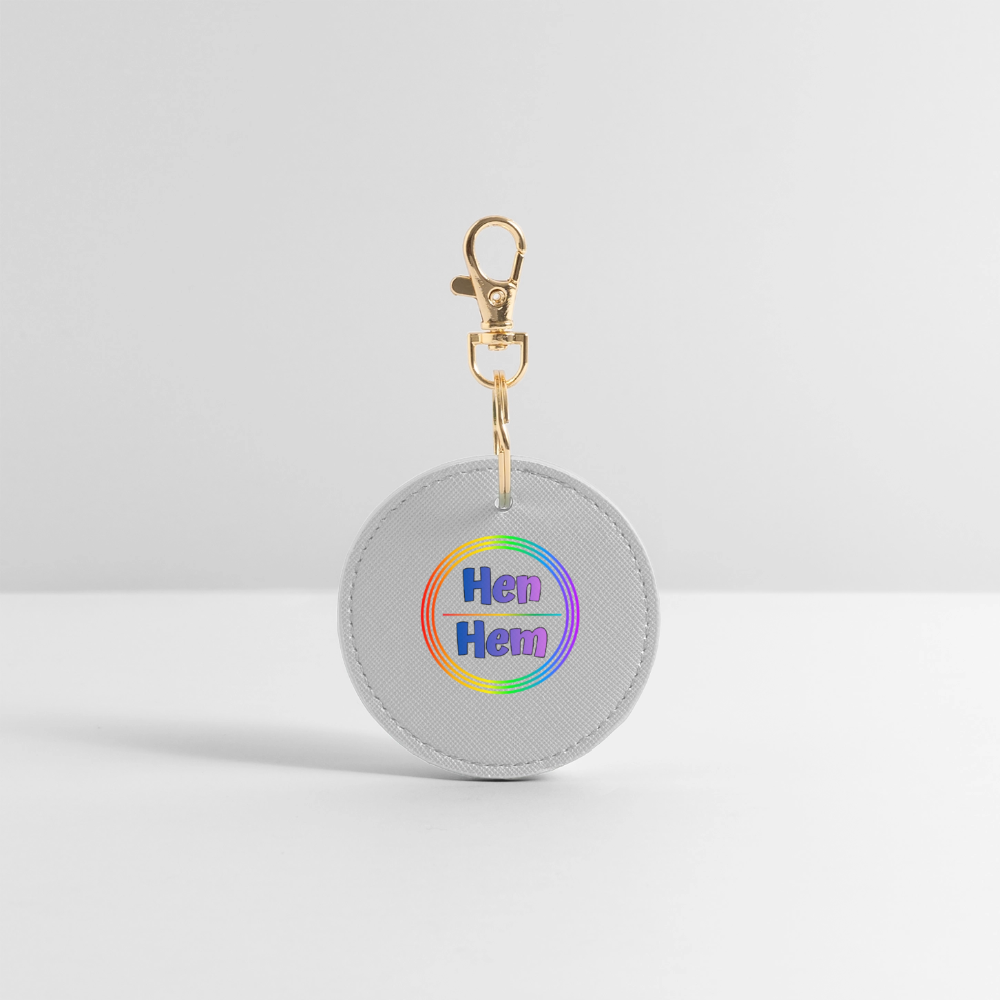 Hen/Hem Pronomen Regenbogenkreis - BOUTIQUE Schlüsselanhänger - Grau