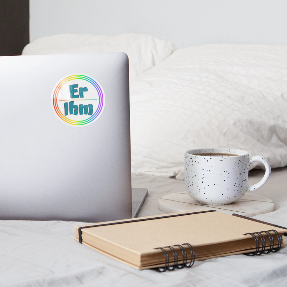 Er/Ihm Pronomen Regenbogenkreis - Sticker (groß) - Weiß glänzend