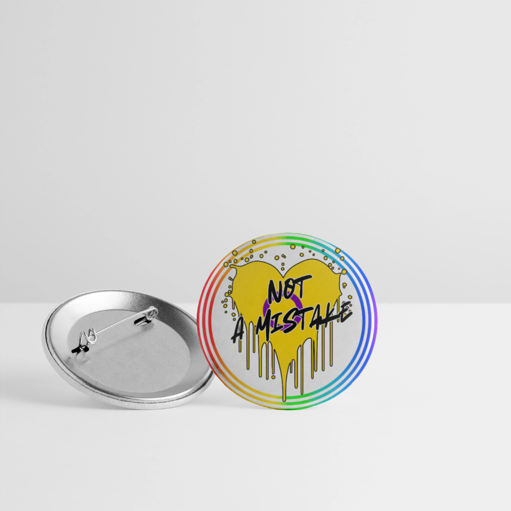 Inter Not a Mistake "Regenbogenkreis Edition" - Buttons klein 5x - Weiß