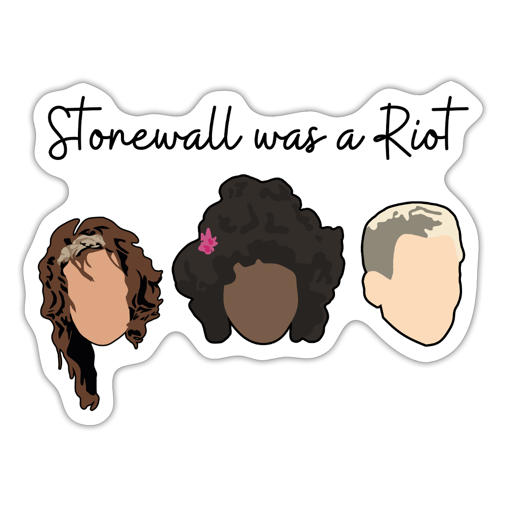 Stonewall was a Riot "Icons Edition" (dunkel) - Sticker (groß) - Mattweiß