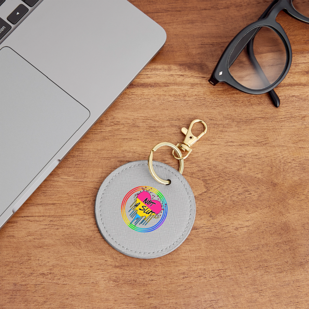 Pansexual Not a Slut "Regenbogenkreis Edition" - BOUTIQUE Schlüsselanhänger - Grau