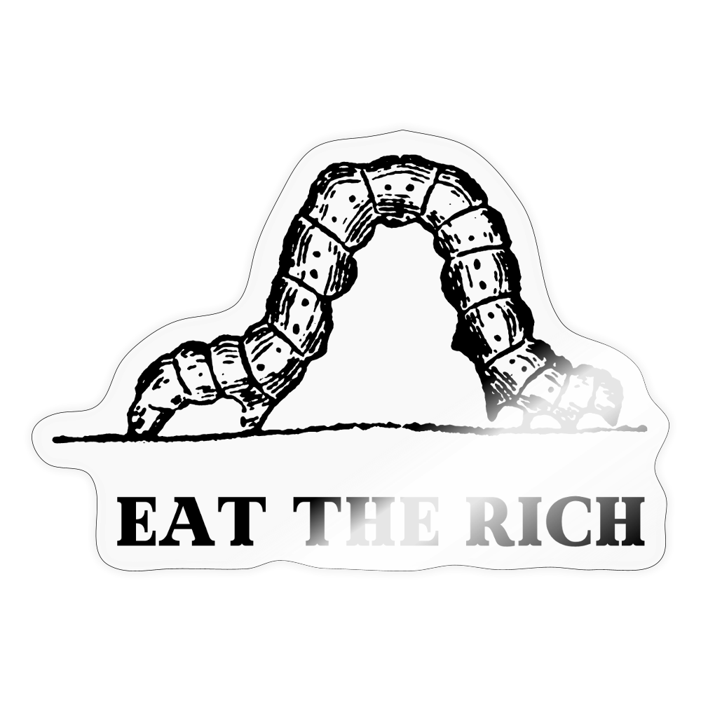 Eat the Rich "Hunger for Justice Edition" - Sticker (groß) - Transparent glänzend