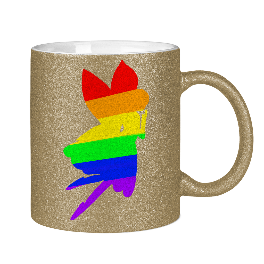 Regenbogen Fee - Tasse (glitzern)