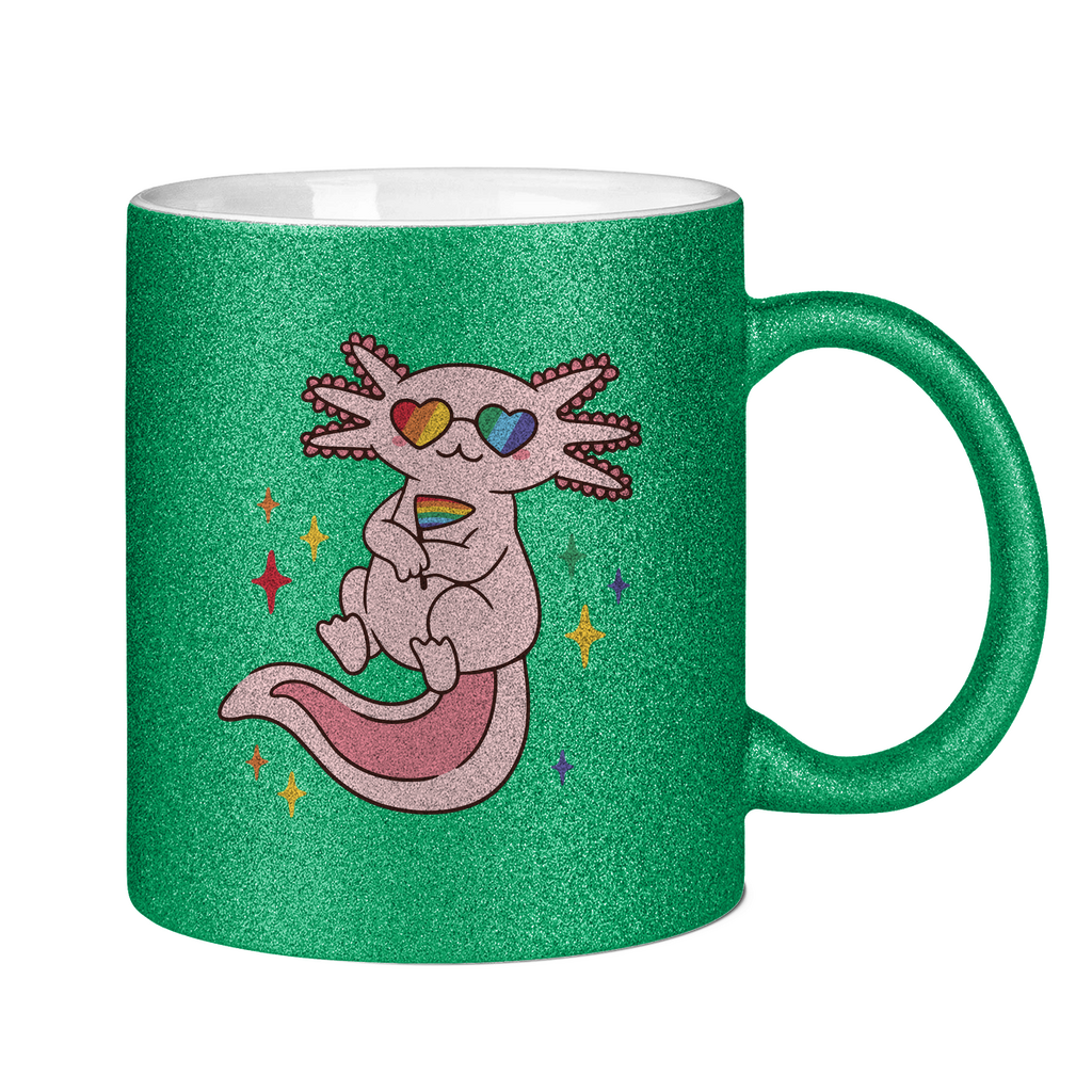 Big Pride Axolotl - Tasse (glitzern)