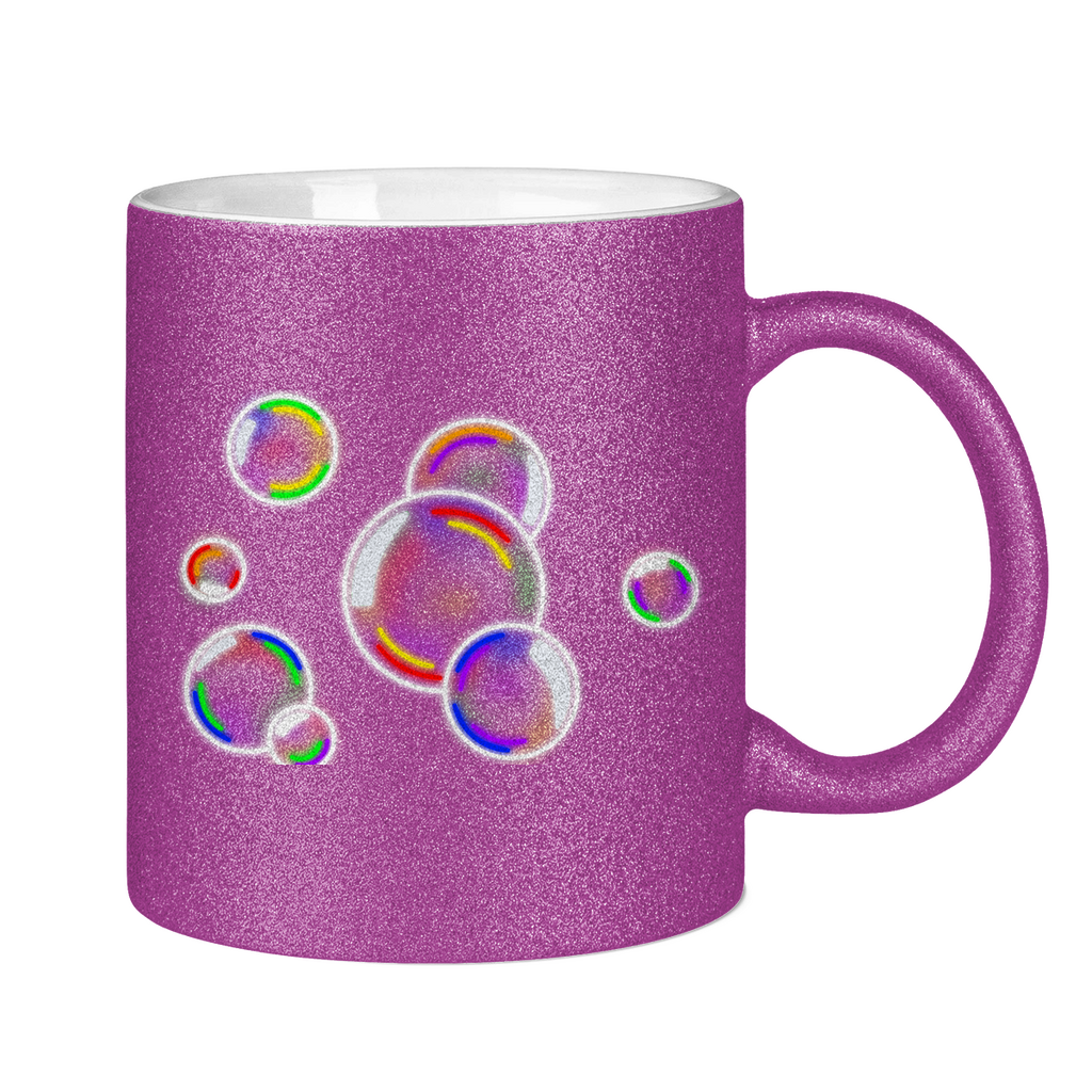 Regenbogen Seifenblasen - Tasse (glitzern)