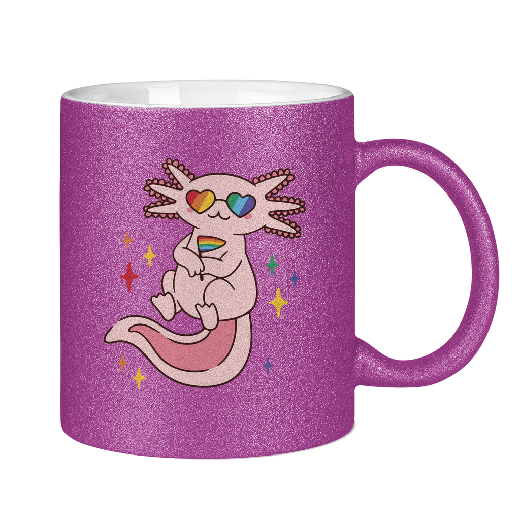 Big Pride Axolotl - Tasse (glitzern)