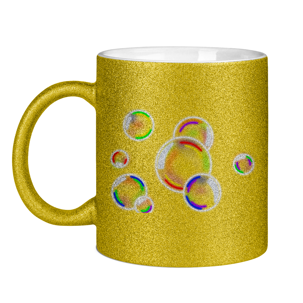 Regenbogen Seifenblasen - Tasse (glitzern)