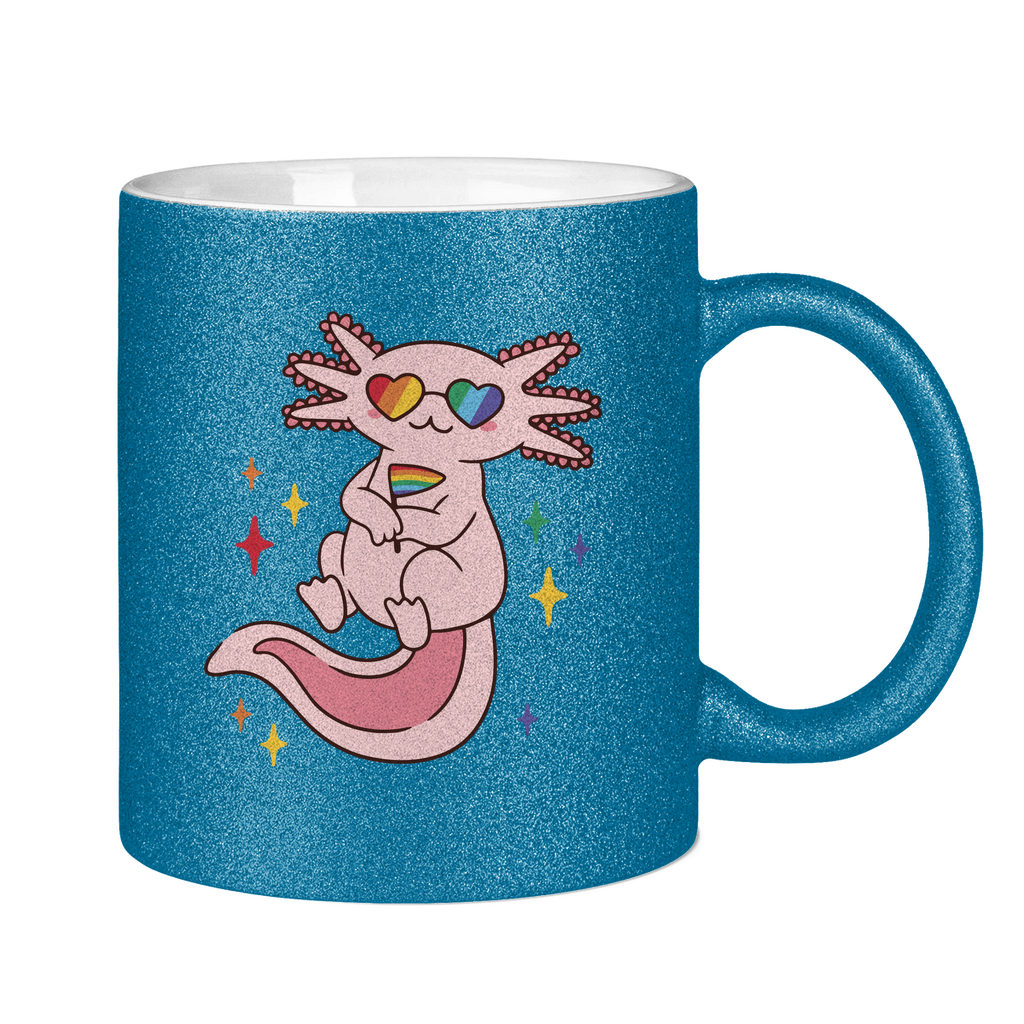 Big Pride Axolotl - Tasse (glitzern)