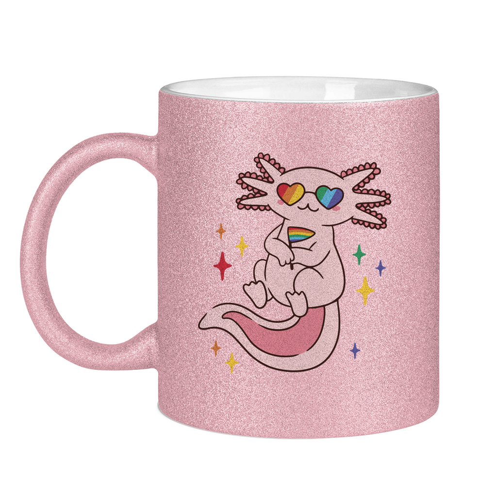 Big Pride Axolotl - Tasse (glitzern)