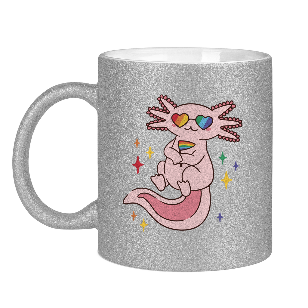 Big Pride Axolotl - Tasse (glitzern)