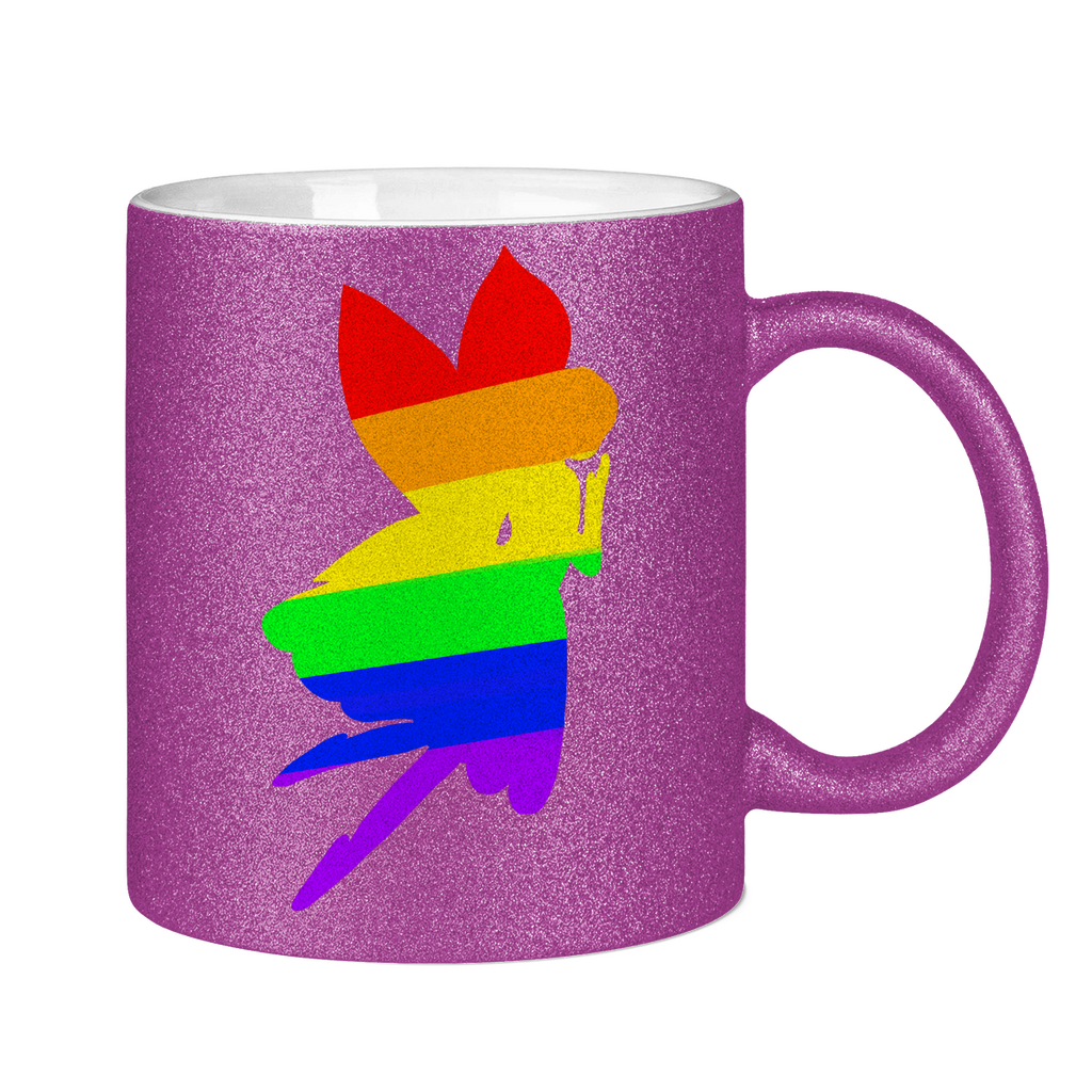 Regenbogen Fee - Tasse (glitzern)