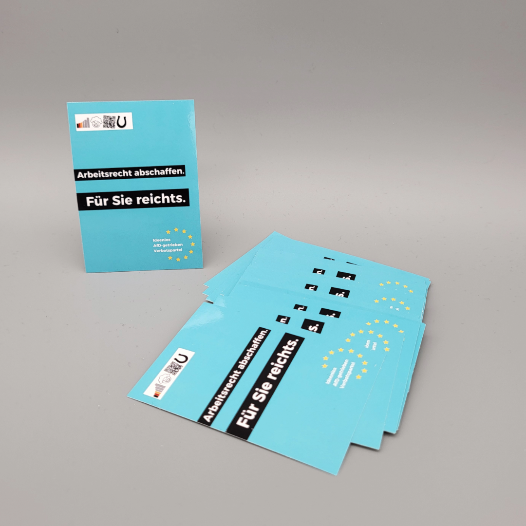 Arbeitsrecht abschaffen. - Für Sie reichts. Sticker, 30 Stück (5,2 × 7,4 cm)