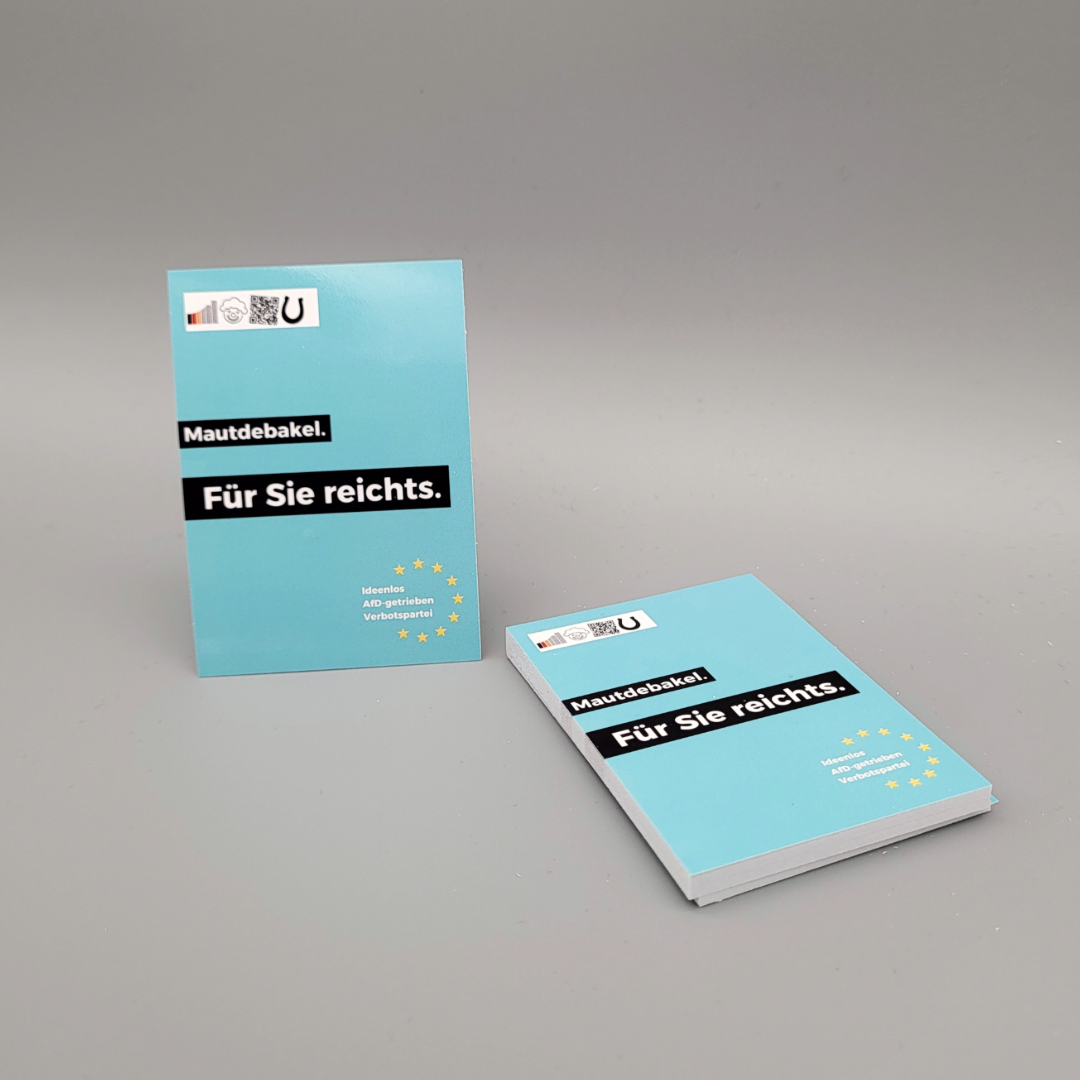 Mautdebakel. Für Sie reichts. - Sticker, 30 Stück (5,2 × 7,4 cm)