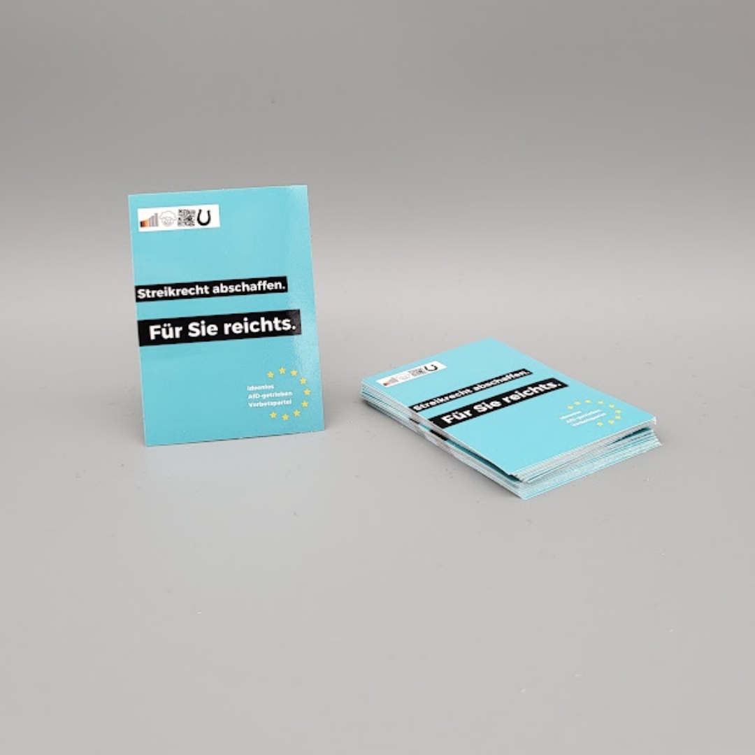 Streikrecht abschaffen. Für Sie reichts. - Sticker, 30 Stück (5,2 × 7,4 cm)