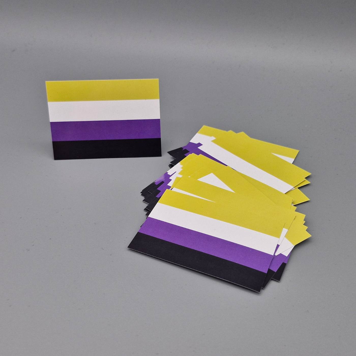 Nonbinary Pride Flag - Sticker, 30 Stück (5,2 × 7,4 cm)