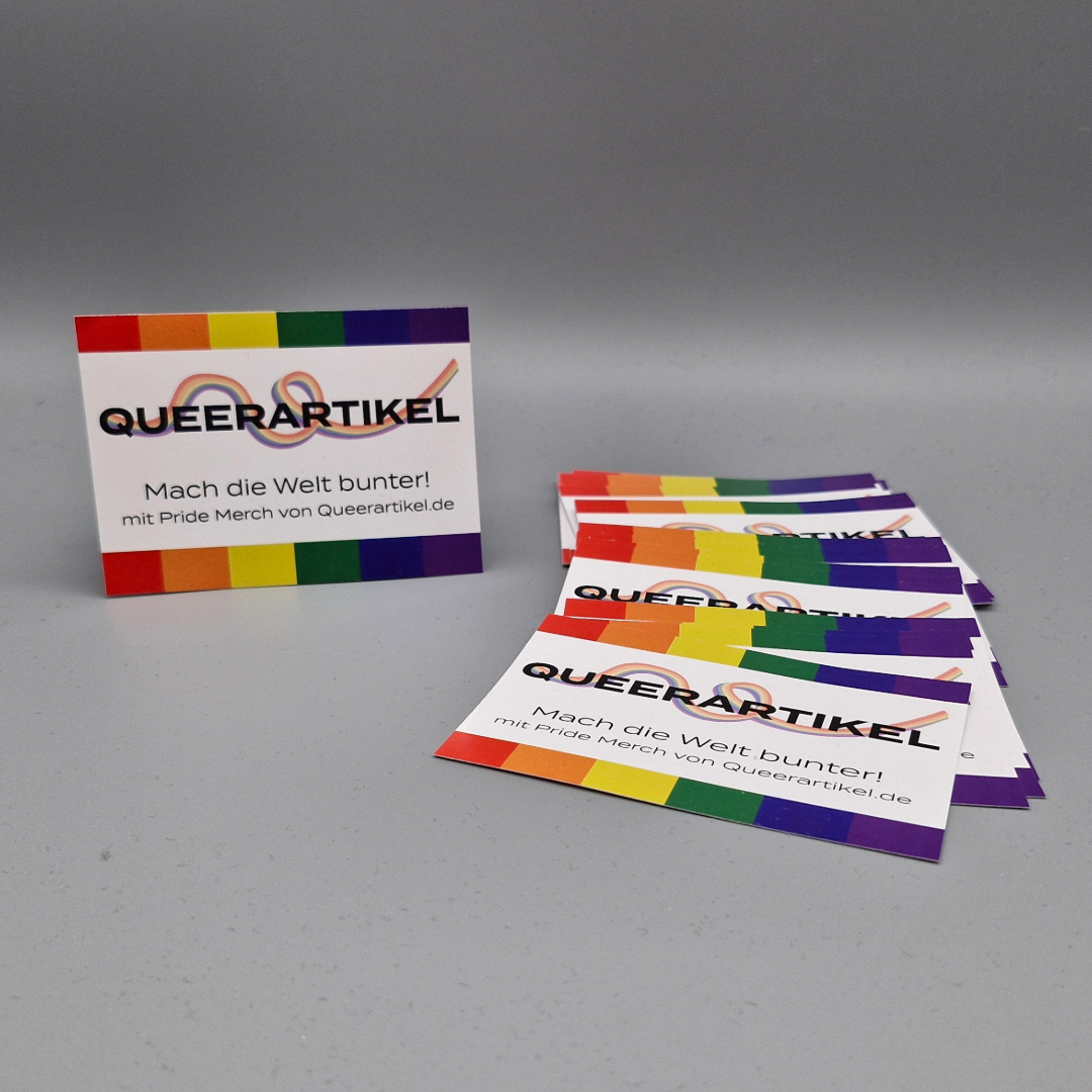 Queerartikel Mach die Welt bunter - Sticker (mittelgroß), 30 Stück