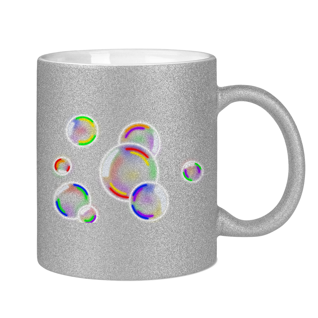 Regenbogen Seifenblasen - Tasse (glitzern)