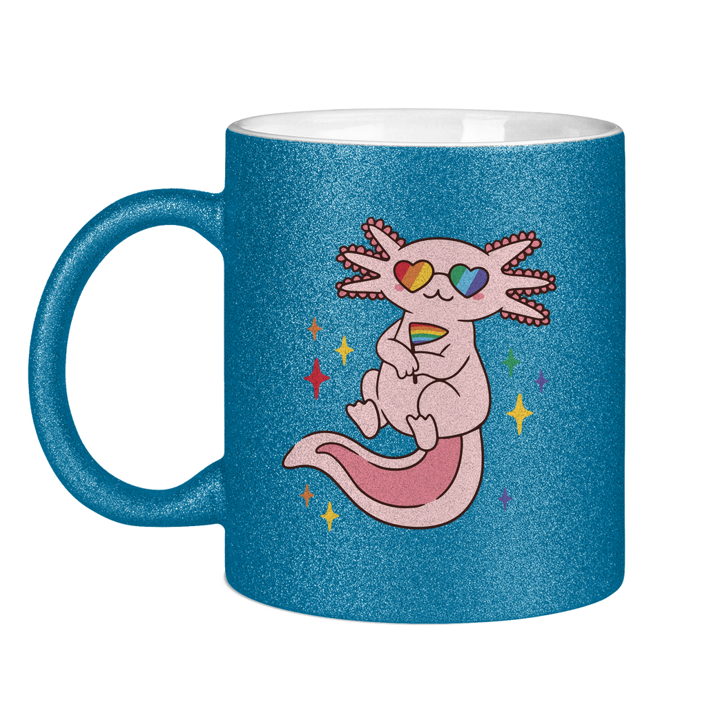 Big Pride Axolotl - Tasse (glitzern)