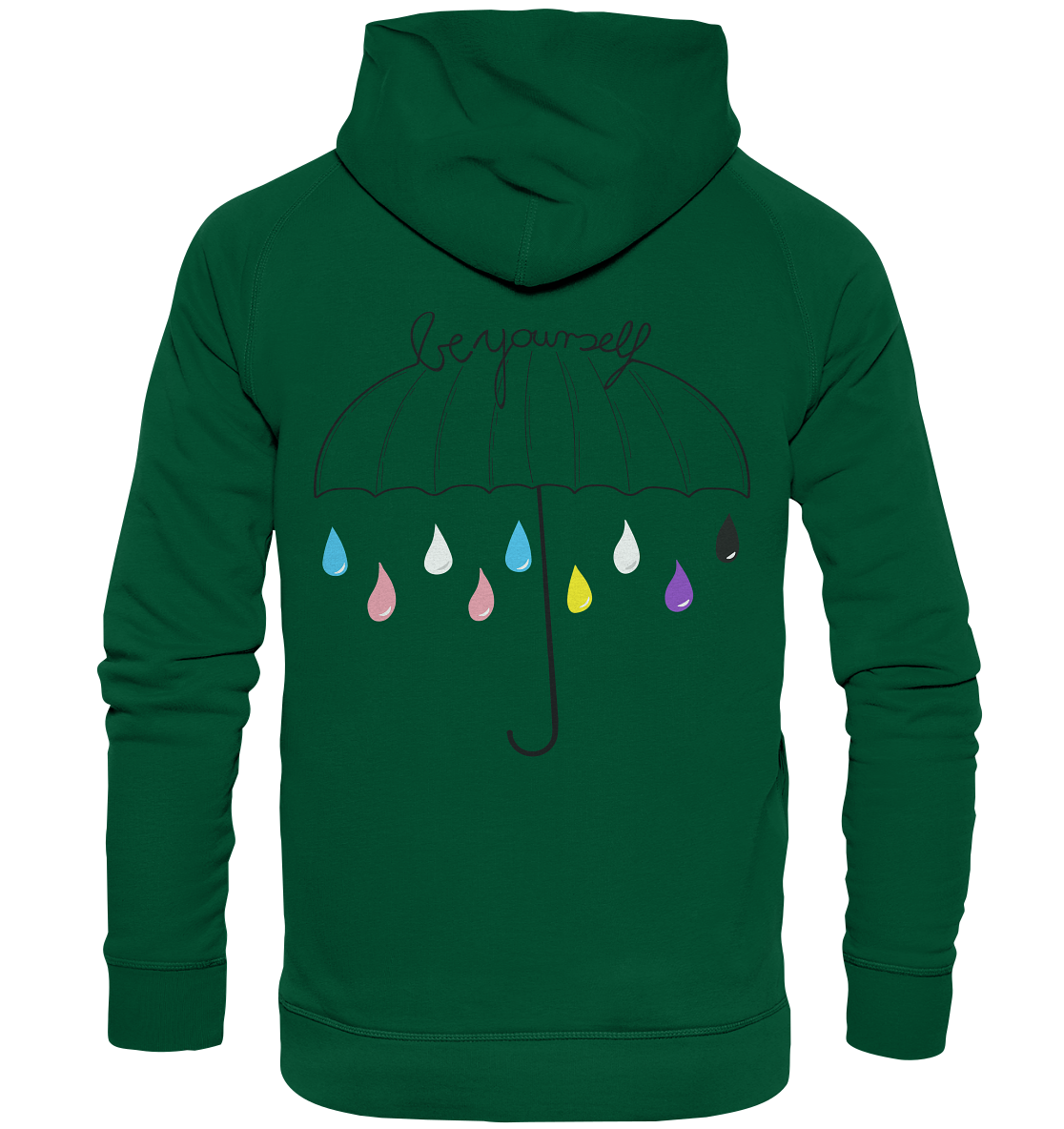 Trans Umbrella Backprint - Basic Unisex Hoodie