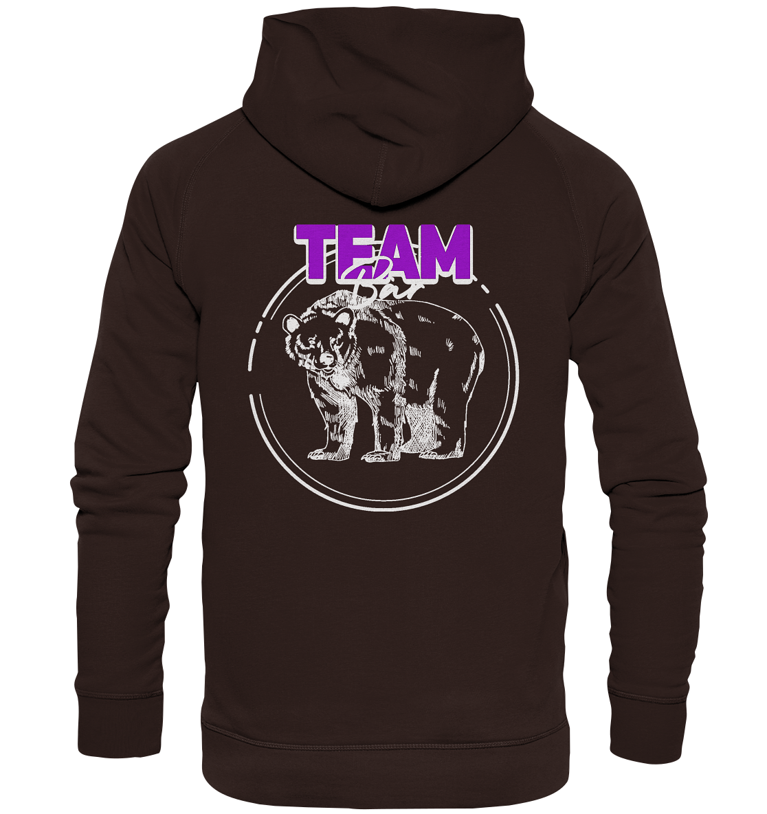 Team Bär Backprint (weiß) - Basic Unisex Hoodie
