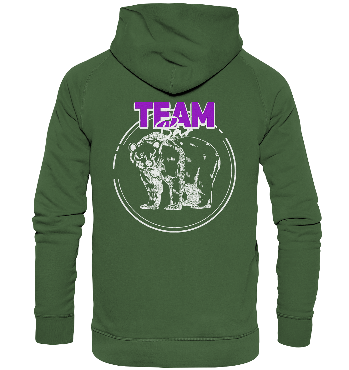 Team Bär Backprint (weiß) - Basic Unisex Hoodie