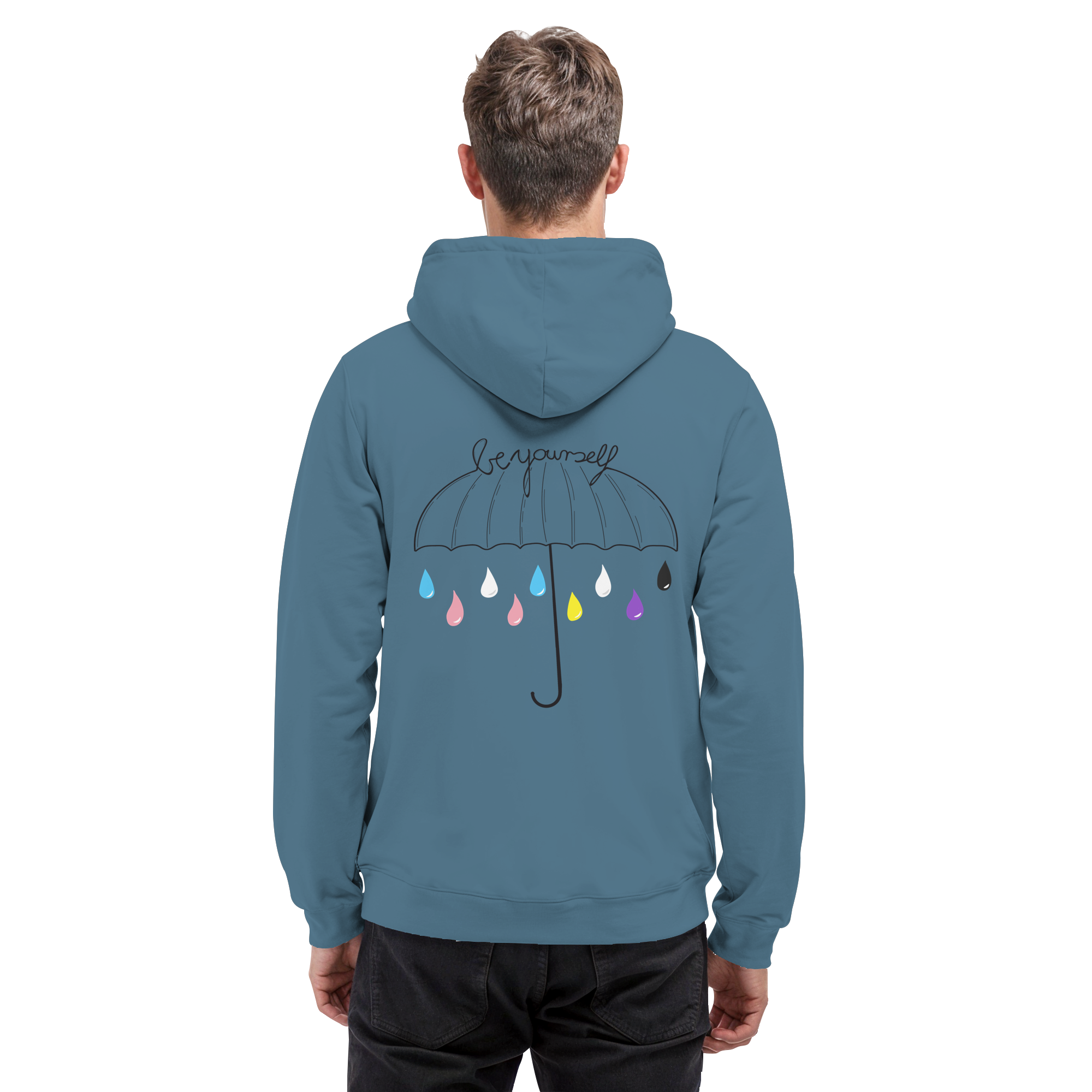 Trans Umbrella Backprint - Basic Unisex Hoodie