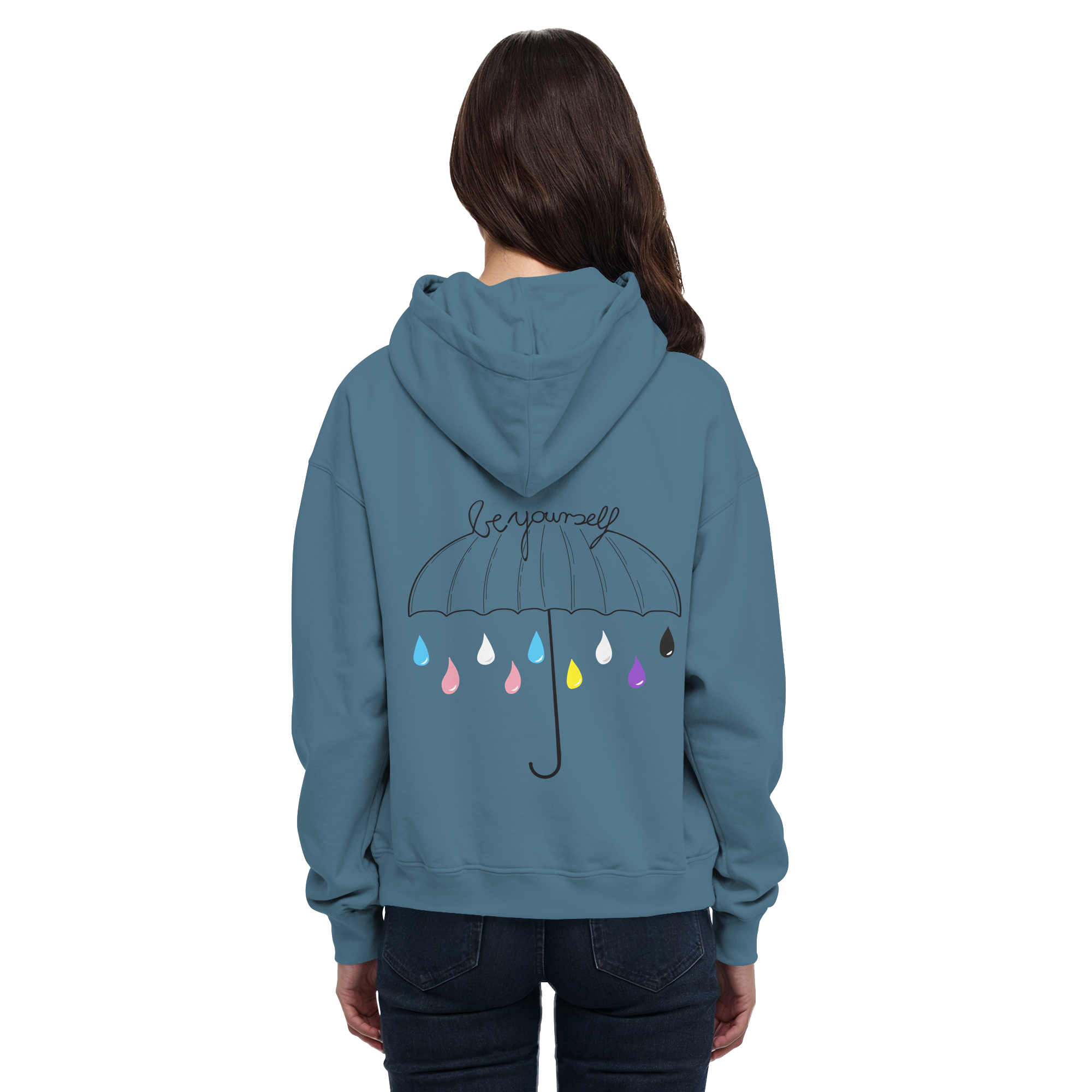 Trans Umbrella Backprint - Basic Unisex Hoodie