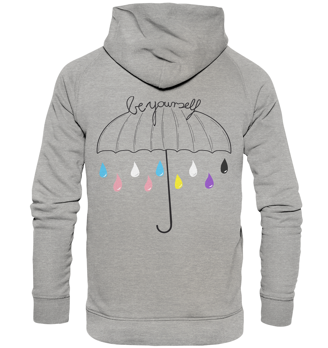 Trans Umbrella Backprint - Basic Unisex Hoodie