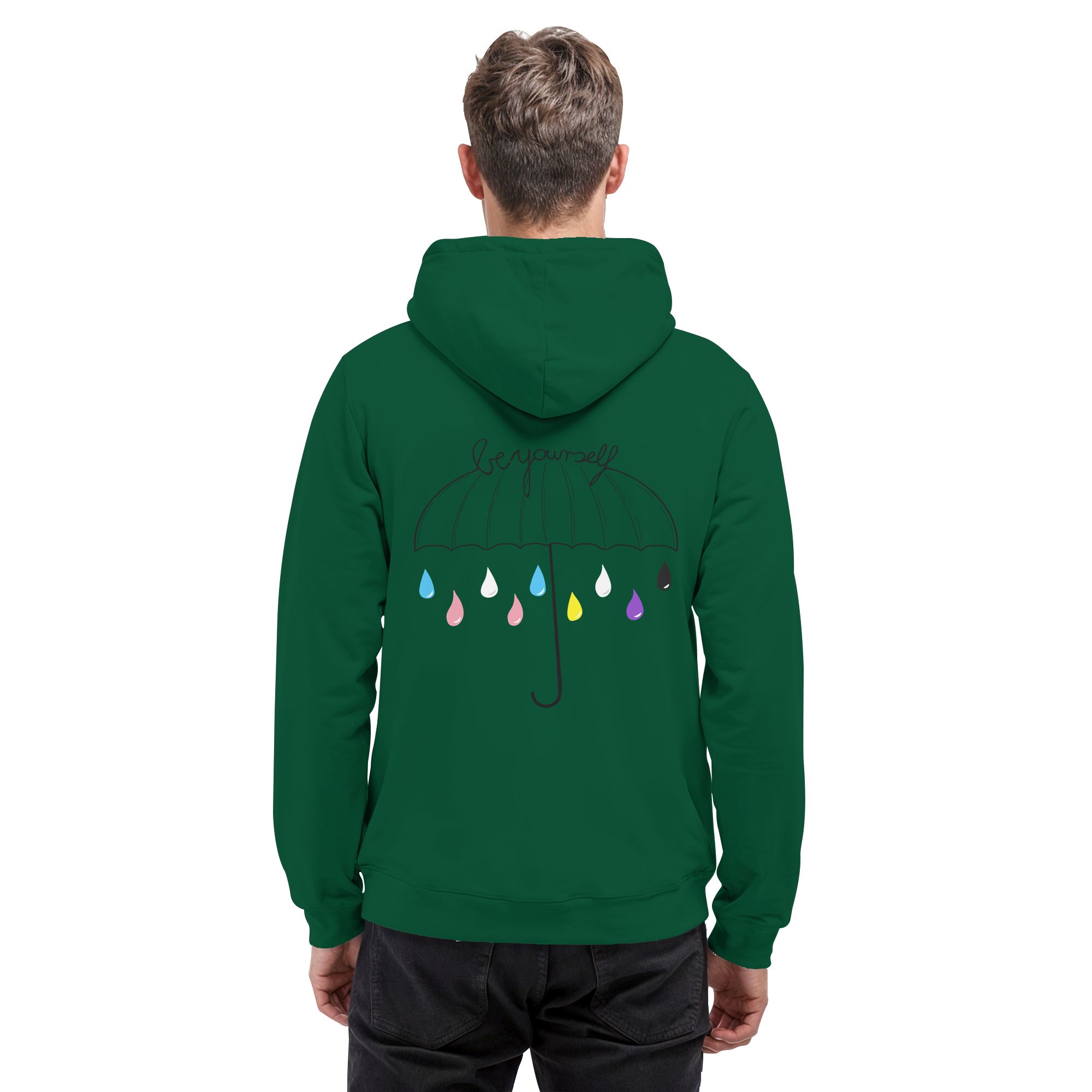 Trans Umbrella Backprint - Basic Unisex Hoodie
