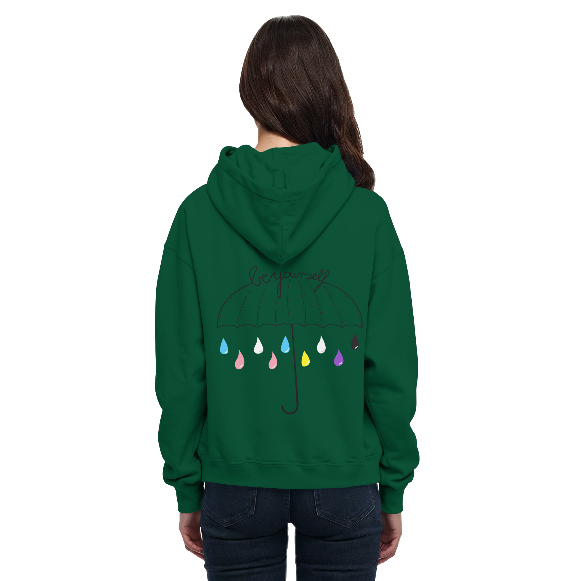 Trans Umbrella Backprint - Basic Unisex Hoodie