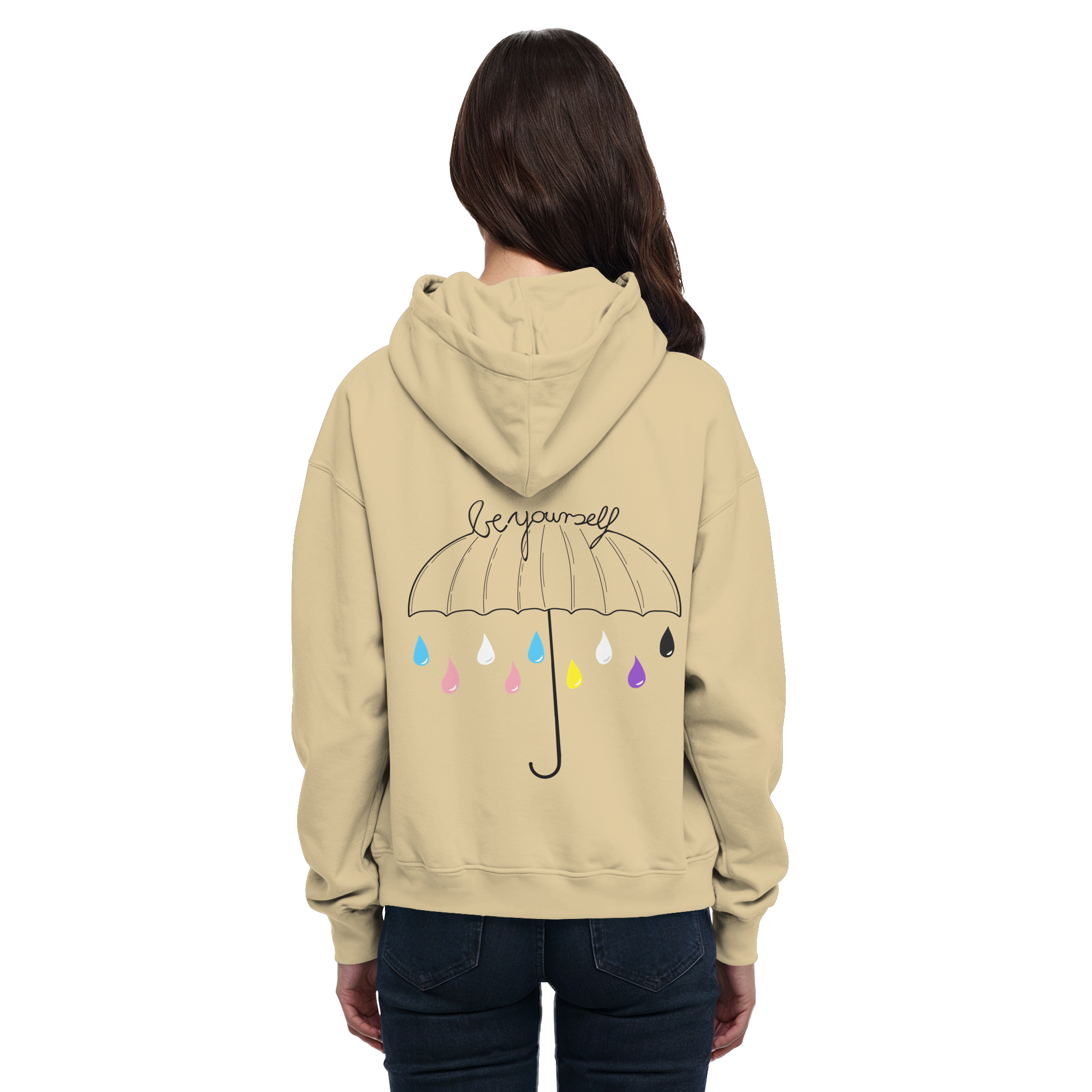 Trans Umbrella Backprint - Basic Unisex Hoodie