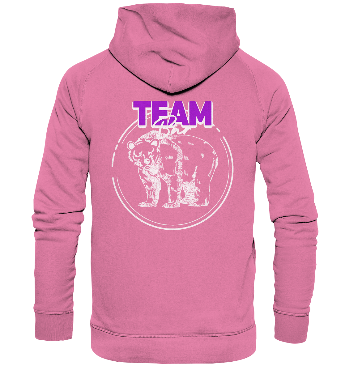 Team Bär Backprint (weiß) - Basic Unisex Hoodie