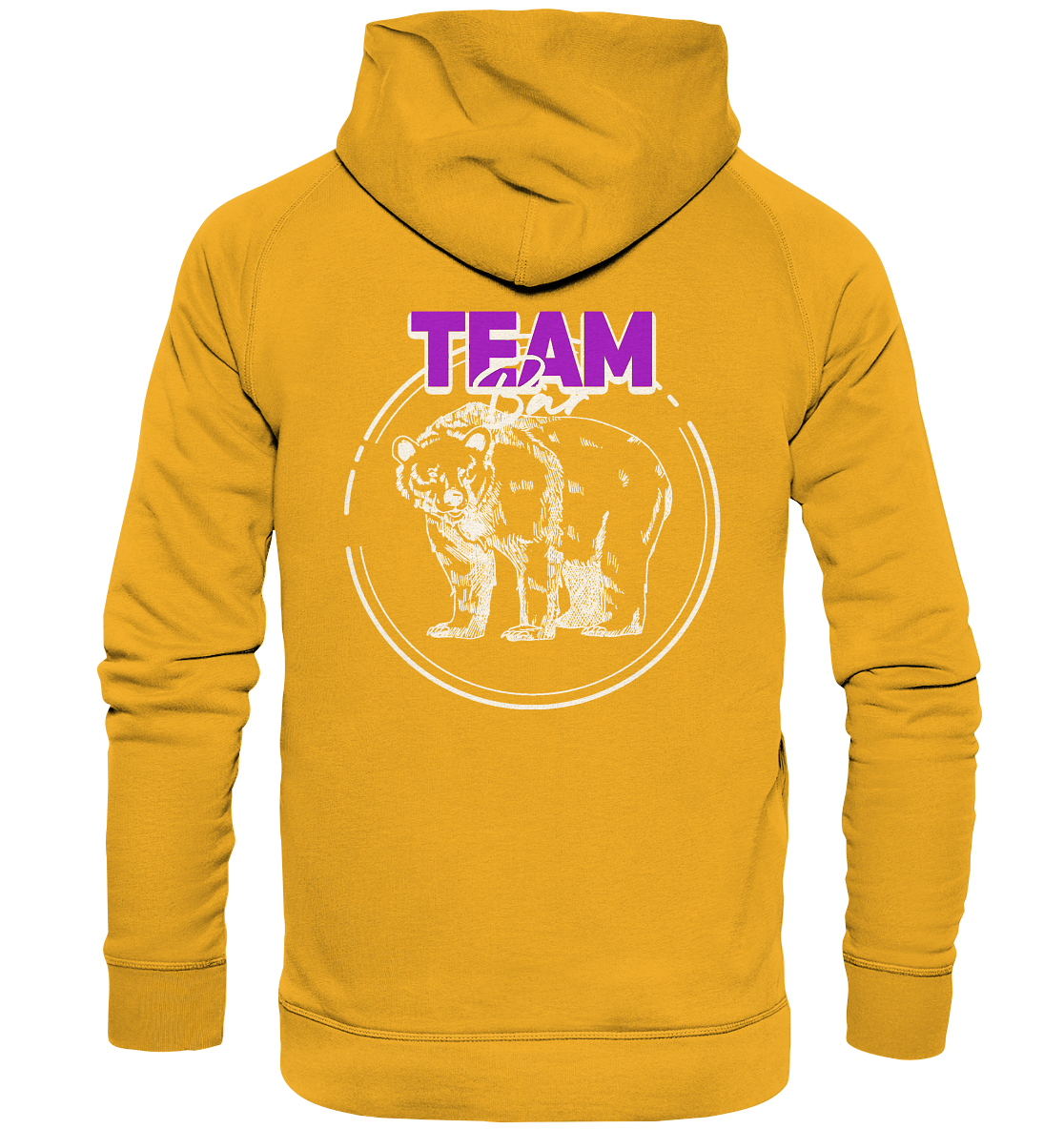 Team Bär Backprint (weiß) - Basic Unisex Hoodie