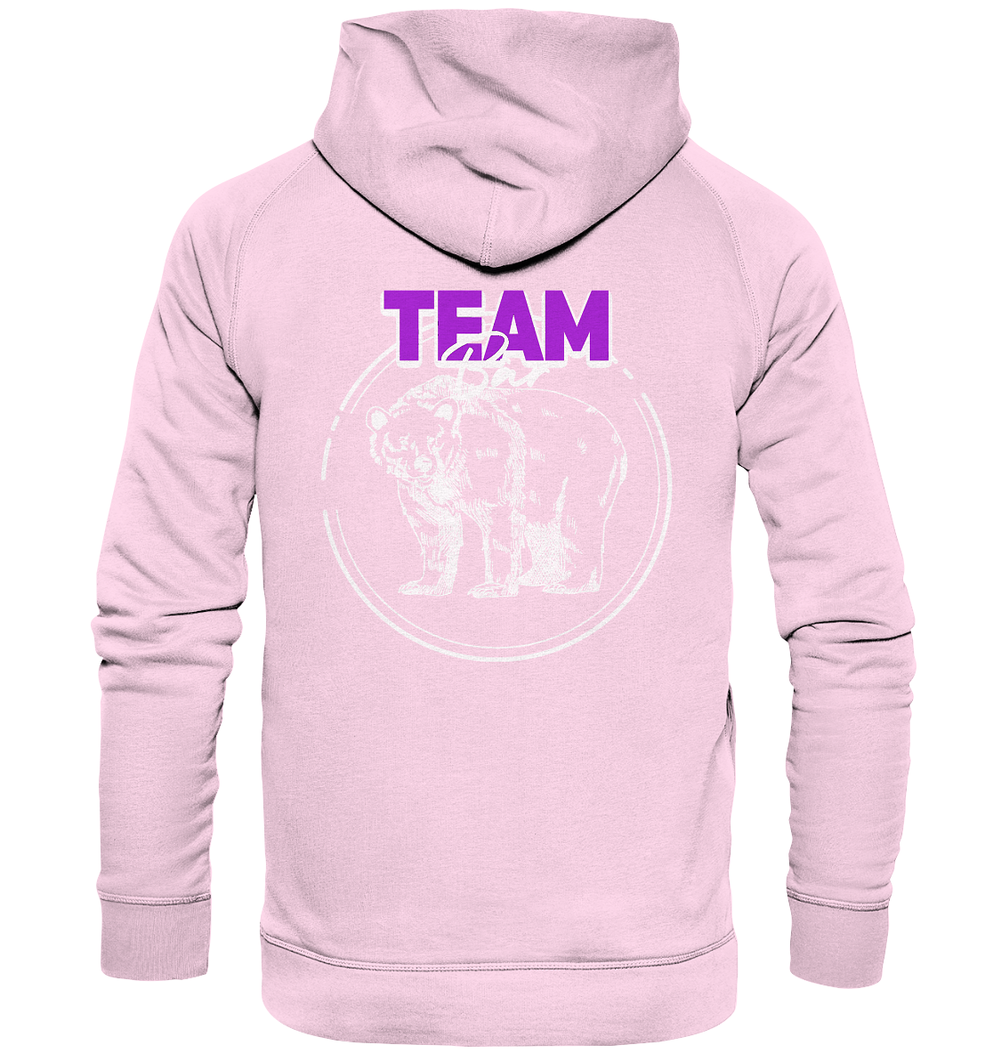 Team Bär Backprint (weiß) - Basic Unisex Hoodie