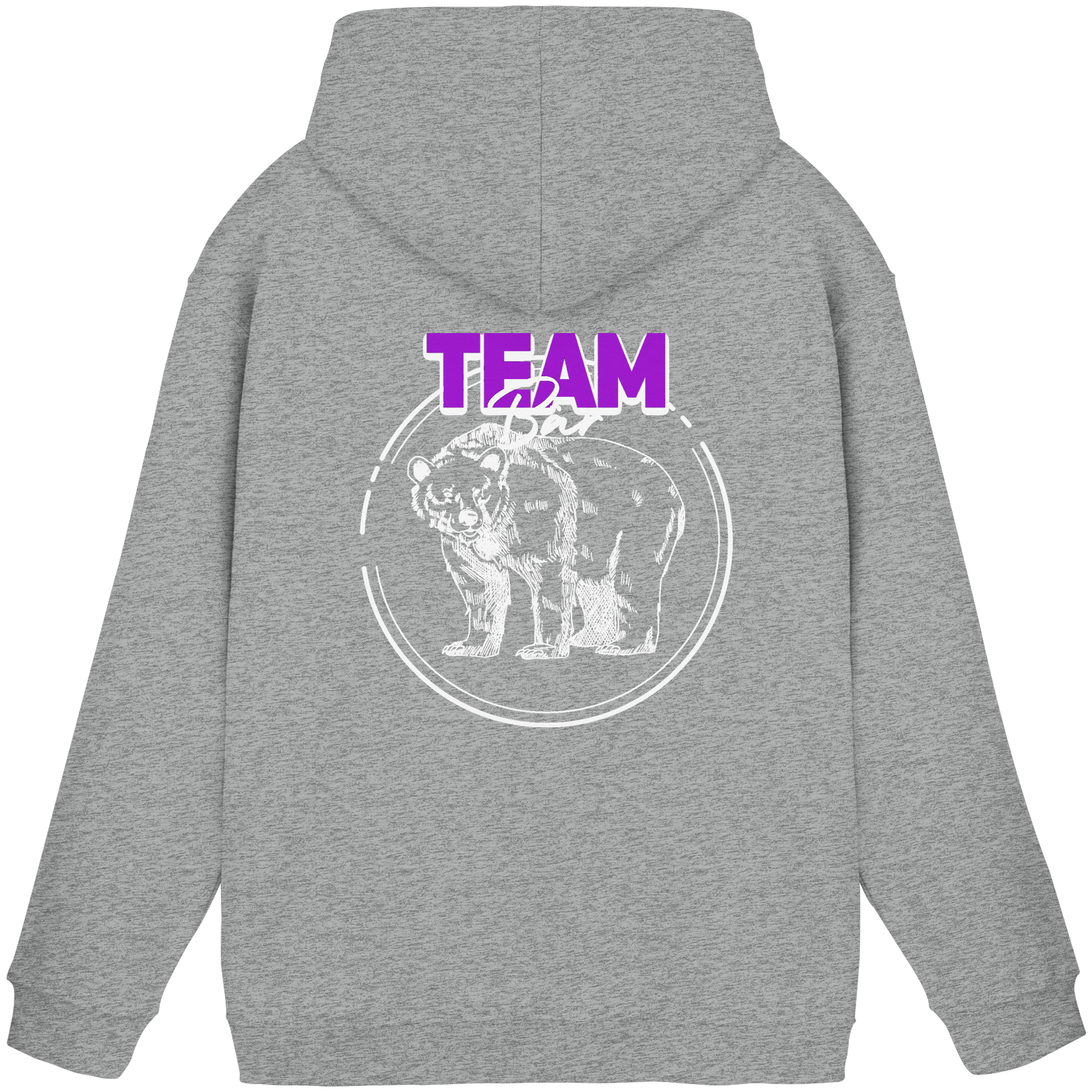 Team Bär Backprint (weiß) - Basic Unisex Hoodie