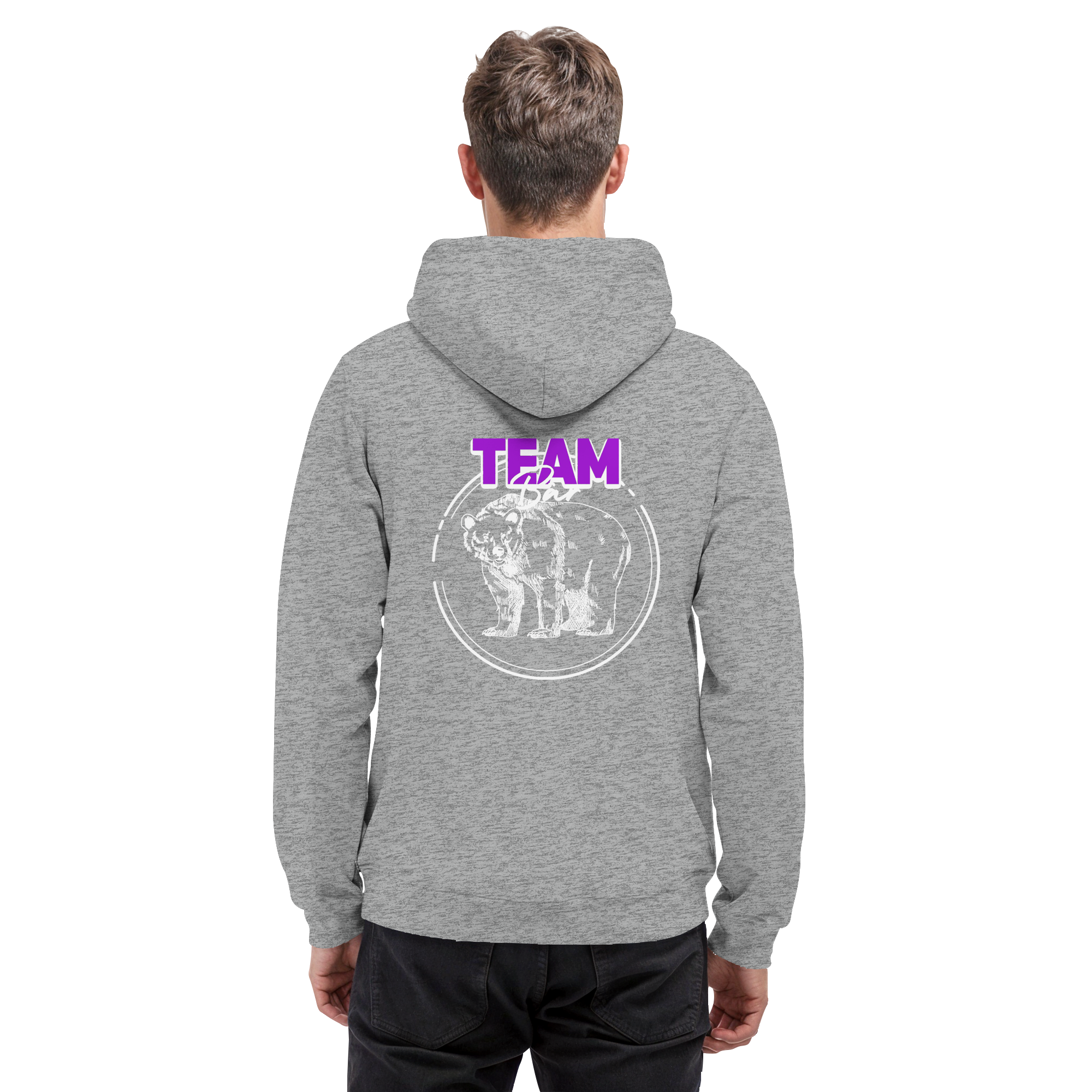 Team Bär Backprint (weiß) - Basic Unisex Hoodie