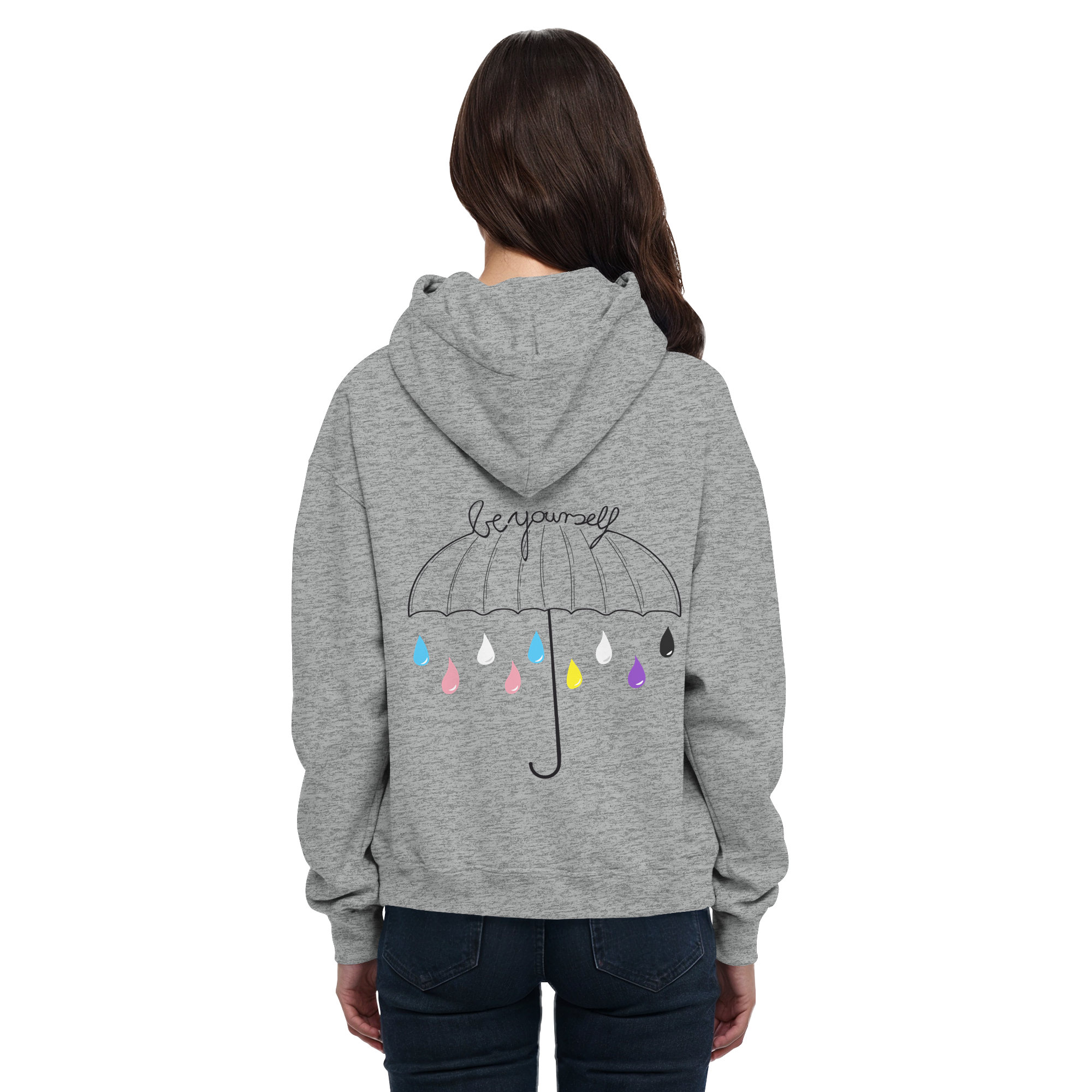 Trans Umbrella Backprint - Basic Unisex Hoodie