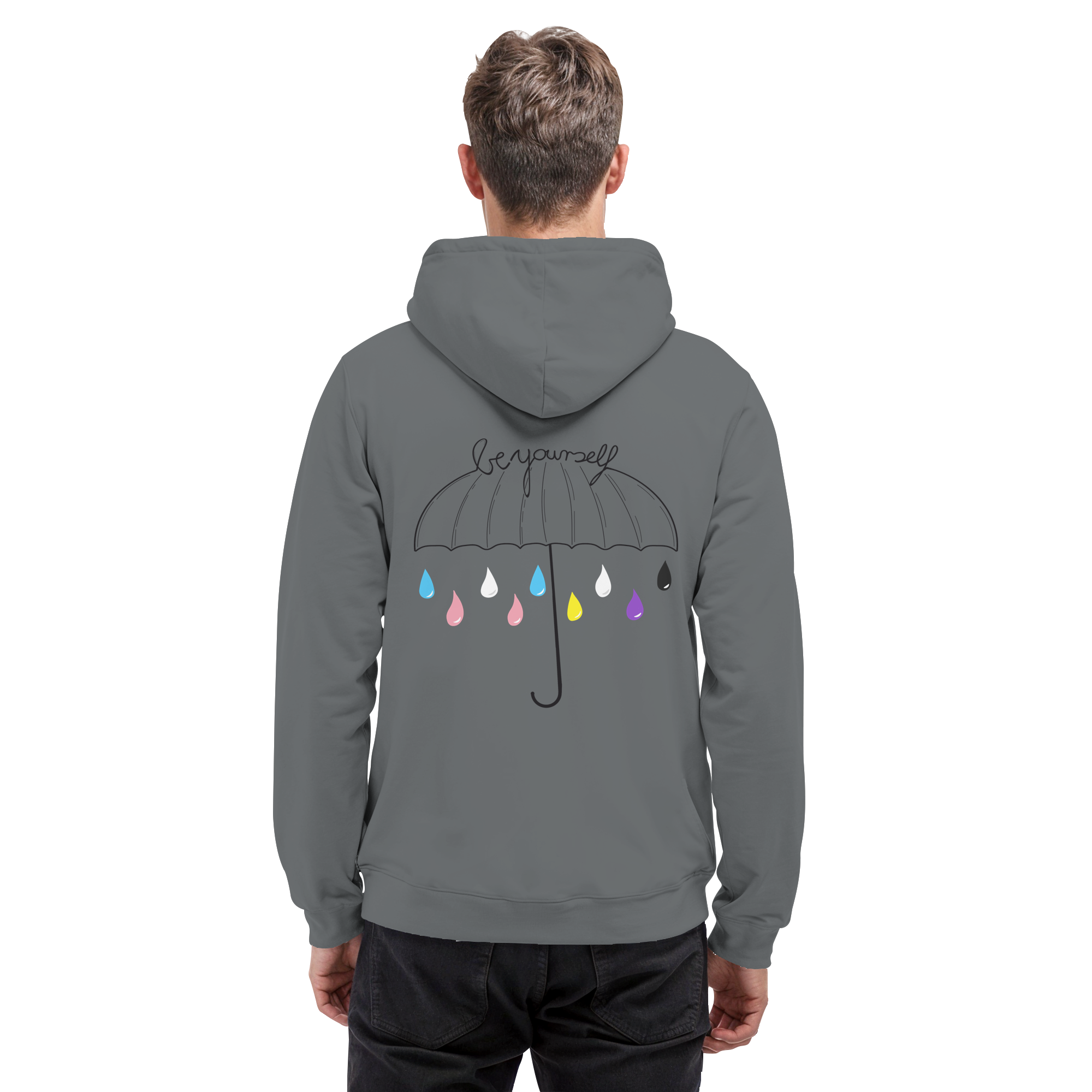 Trans Umbrella Backprint - Basic Unisex Hoodie