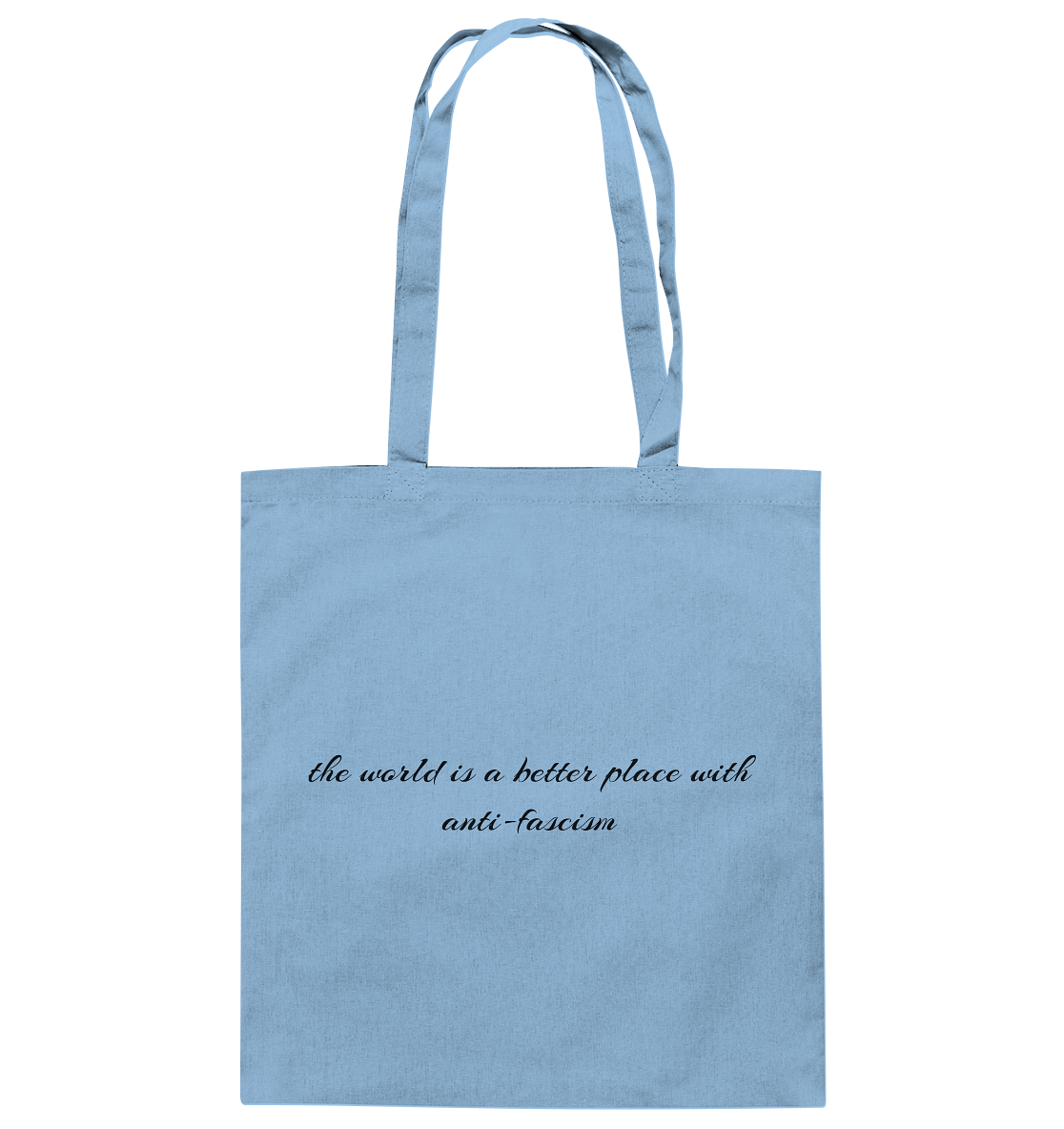 the world is a better place with anti fascism - Baumwolltasche