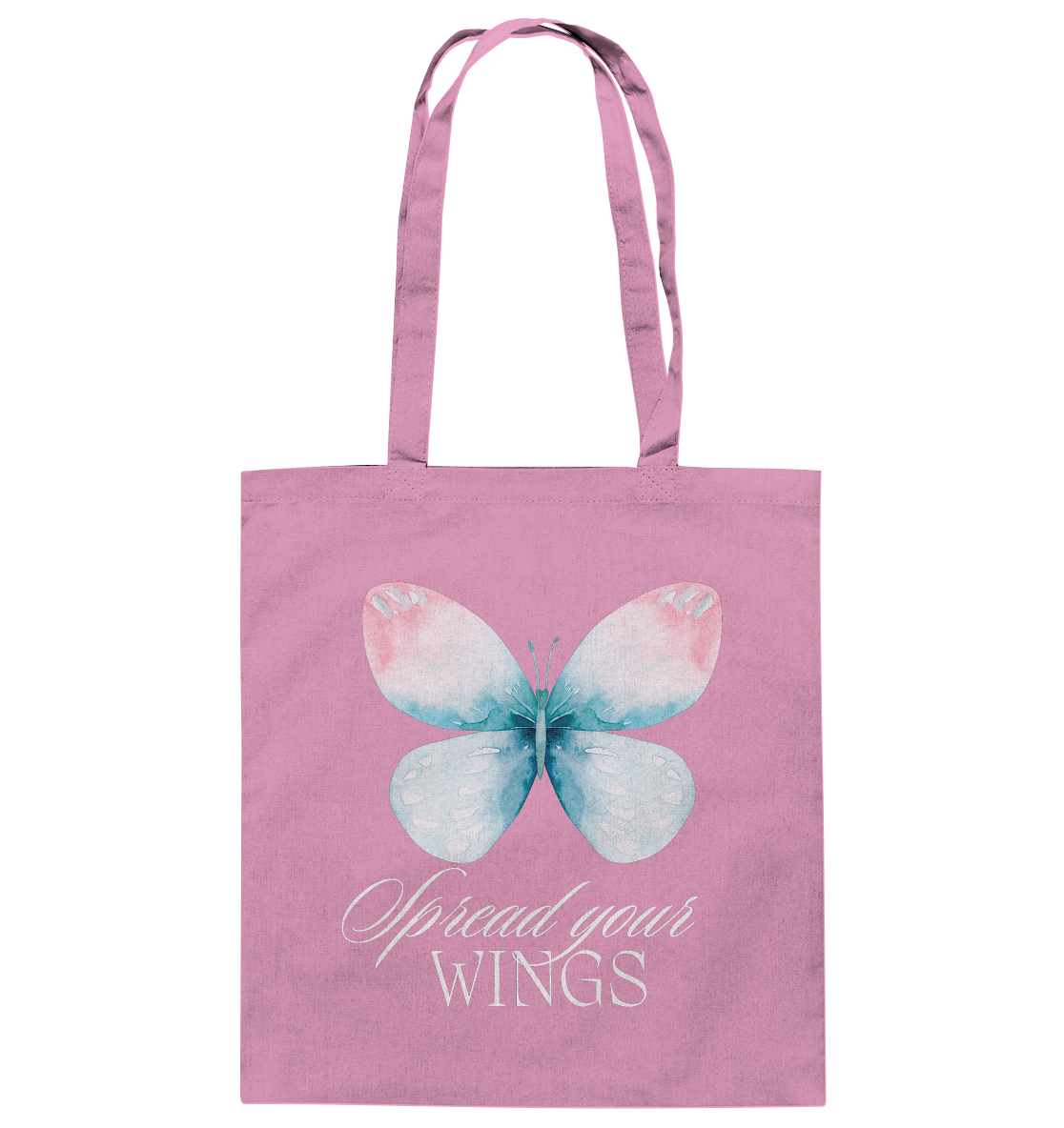 Spread your Wings (weiße Schrift) Backprint - Baumwolltasche