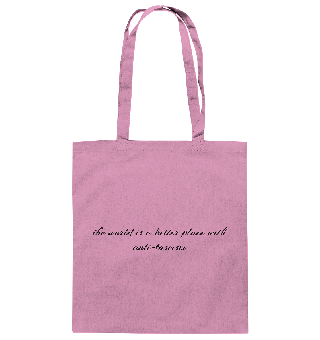 the world is a better place with anti fascism - Baumwolltasche