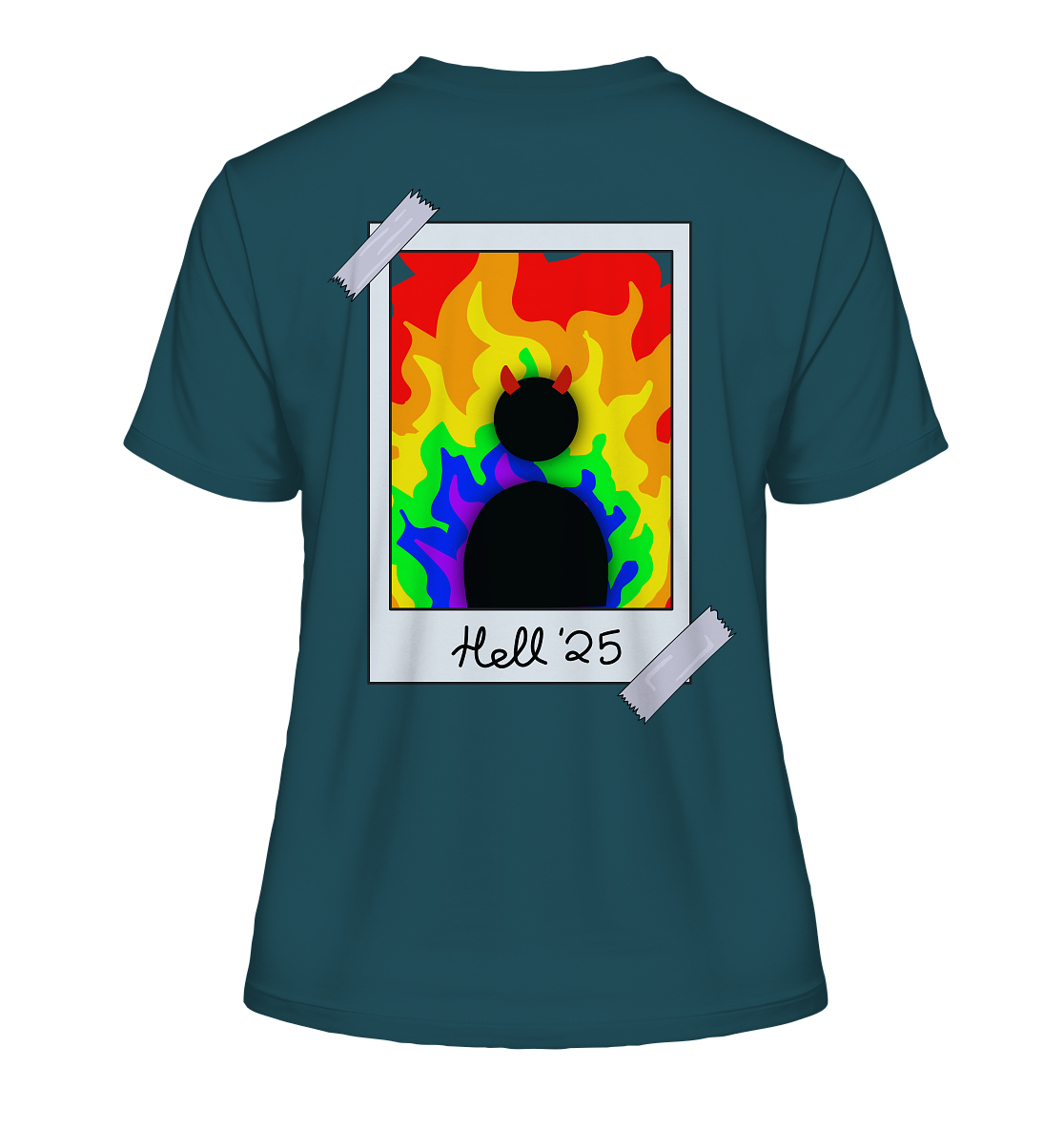 Queer in Hell '25 Backprint - Fitted Ladies Organic Shirt