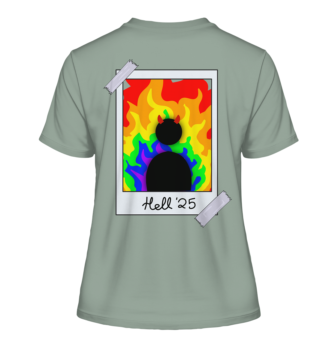 Queer in Hell '25 Backprint - Fitted Ladies Organic Shirt