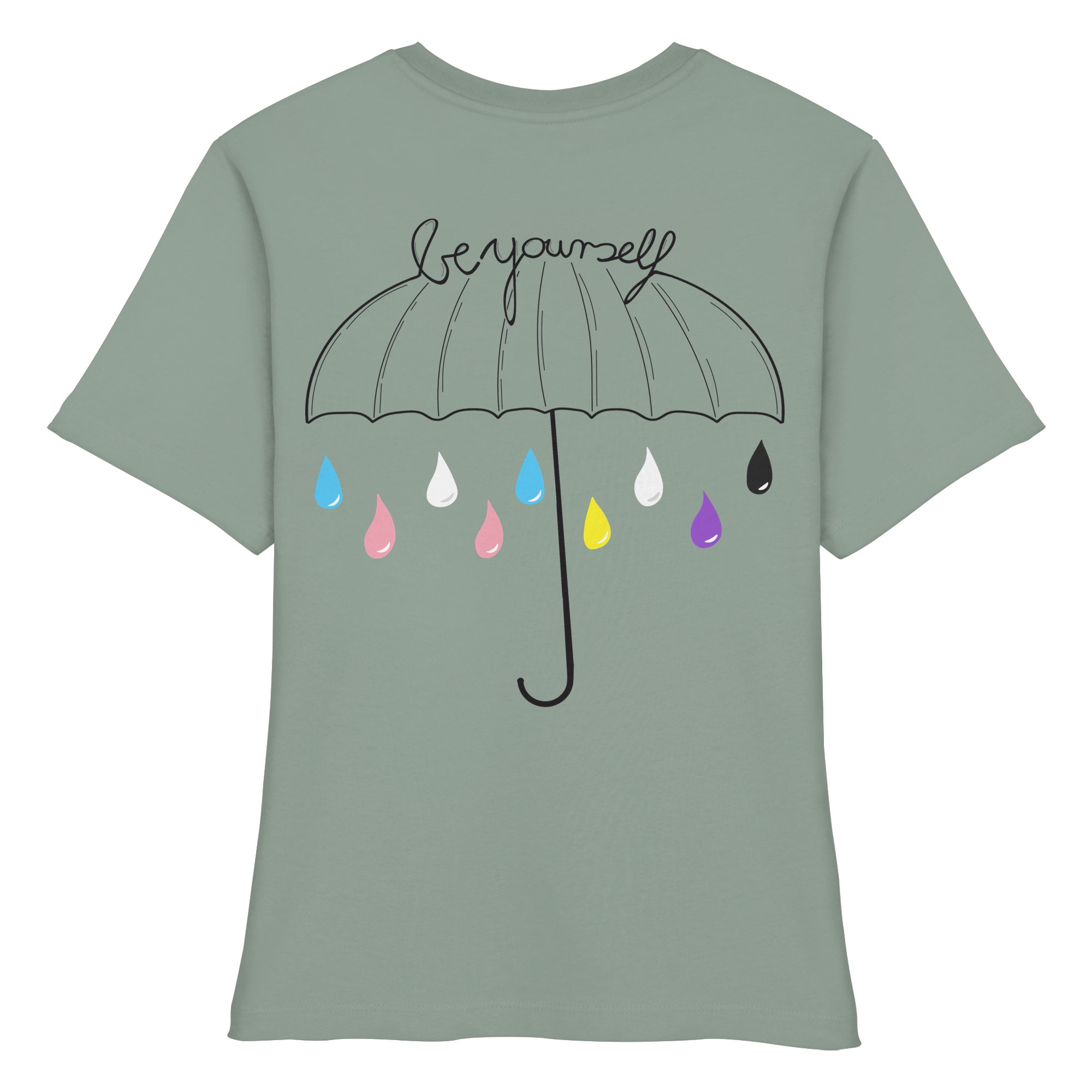 Trans Umbrella Backprint - Fitted Ladies Organic Shirt